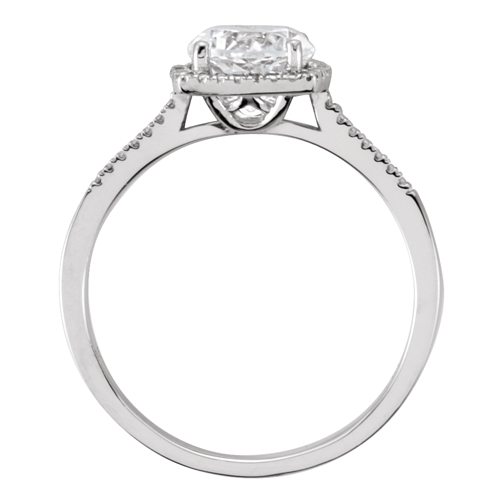 Sterling Silver Lab-Grown White Sapphire & .01 CTW Natural Diamond Ring