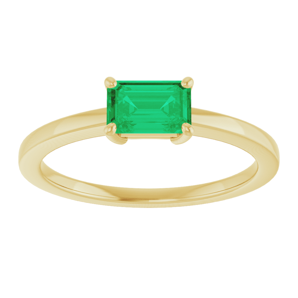 Lab-Grown Emerald Ring