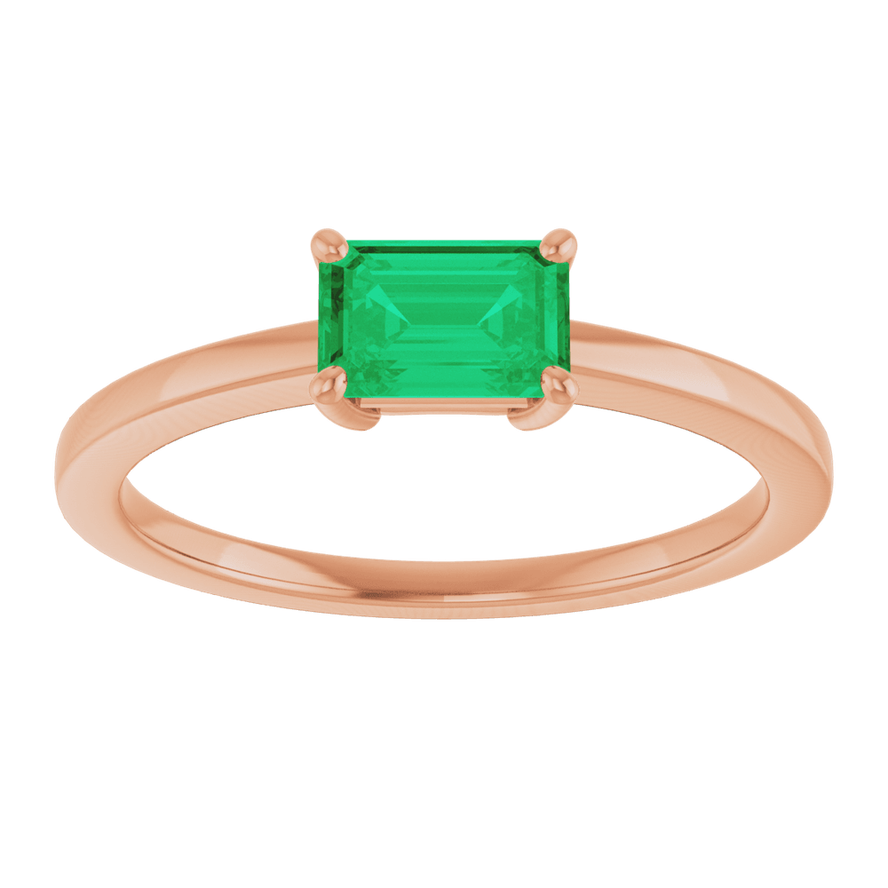 Lab-Grown Emerald Ring