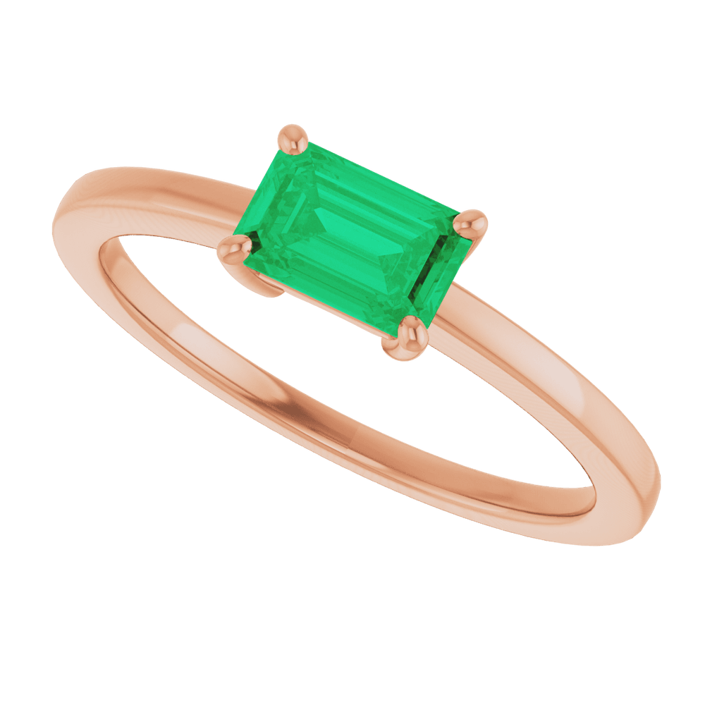 Lab-Grown Emerald Ring